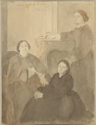 Mme Michel Musson et ses filles, Estelle et Désirée