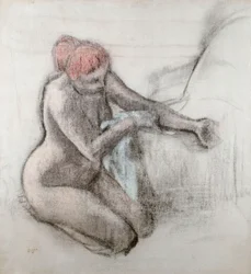 Femme nue se séchant après le bain, vers 1898