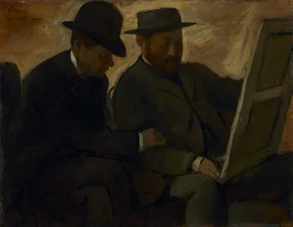Paul Lafond et Alphonse Cherfils Examinant une Peinture