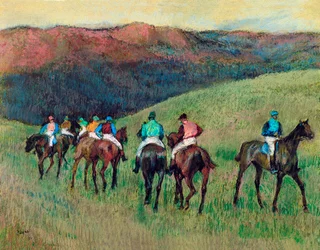 Chevaux de course dans un paysage, 1894