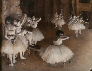 Répétition d’un ballet sur la scène