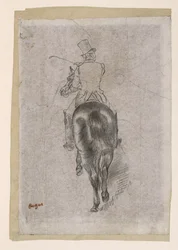 Éperonnant le cheval