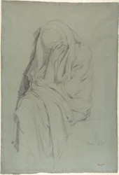 Étude pour Vieille Italienne (recto) ; étude de draperie (verso)