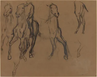 Étude de chevaux, vers 1886