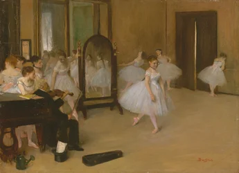 La classe de danse, vers 1870