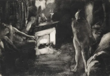 Au coin du feu, vers 1876-77