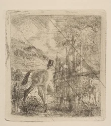 Le chasseur montant son cheval, 1856