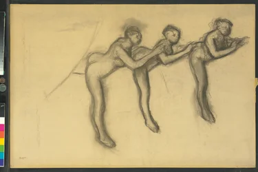 Trois danseurs en collants, vers 1895-1900