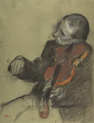 Violoniste, Étude pour La Leçon de Danse