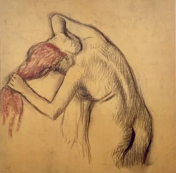 Femme se séchant