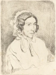 Femme avec un bonnet à volants Dame âgée