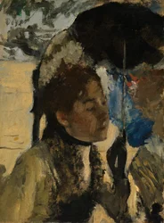 Femme avec une ombrelle, vers 1880