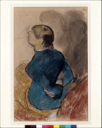 Jeune femme en bleu