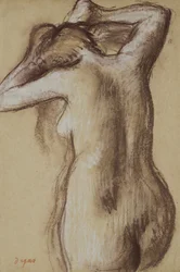 Jeune femme nue se peignant les cheveux, c.1889-90
