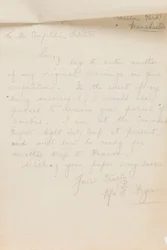Lettre à un éditeur de concours de journal, 1917