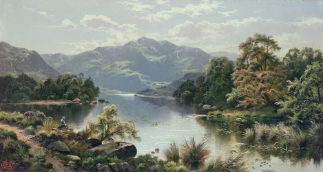 Scène de lac au nord du Pays de Galles