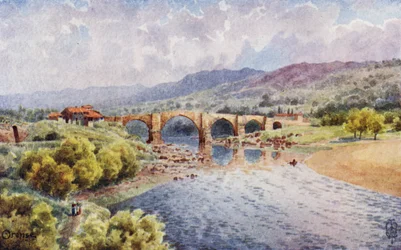 Espagne du Nord : Orense, Le Pont sur le Miño