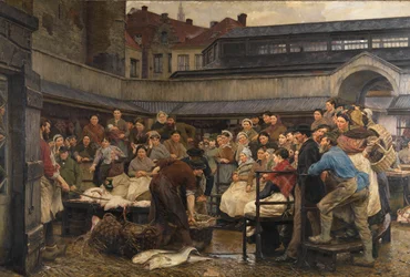 Le Vieux Marché aux Poissons à Anvers en 1882