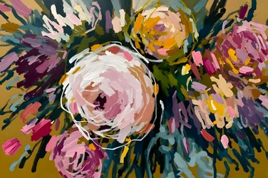 Fleurs abstraites aux couleurs vives