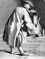 Marchand de café - dessin par Bouchardon