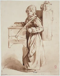 Jeune fille à la lanterne magique