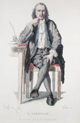 Portrait de Pierre Corneille (1606-84), frontispice pour une édition des œuvres complètes de Corneille