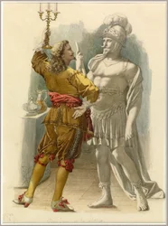 Portrait de Dom Juan et de la statue, vers 1870 (aquarelle)