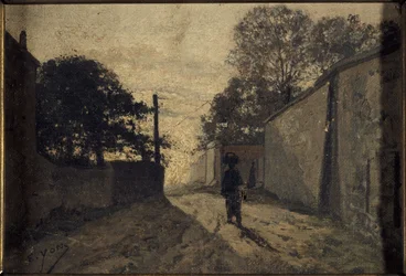 Rue Saint-Vincent à Montmartre, vers 1865