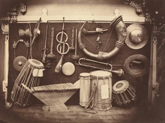 Nature morte aux instruments de musique,v. 1863 (photo)