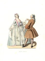 Maître de danse et jeune femme vénitienne
