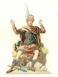 Gentilhomme français portant un costume antique