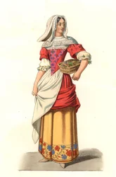 Paysanne française du XVIIe siècle, d