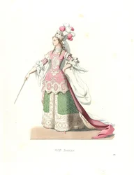 Femme française en costume de ballet