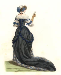 Femme française en robe de ville, noblesse française