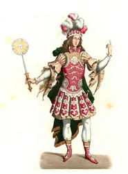 Louis XIV de France, le roi soleil, en costume de danse