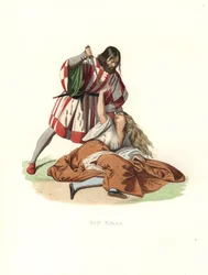 Homme vénitien tuant sa femme