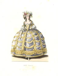 Femme en robe de bal, France