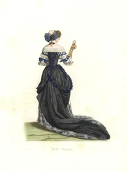 Femme en costume de ville