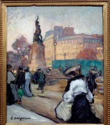 Place de la République. Peinture de Edmond Lempereur (1876-1909)