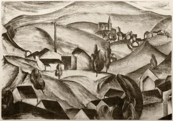 Paysage avec maisons