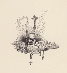 Illustration pour The Eve of St Agnes de John Keats (lithographie)