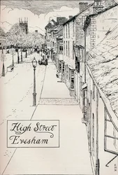 High Street Evesham, 19e siècle