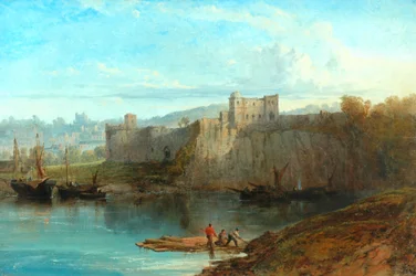 Château de Chepstow sur la Wye, 1872