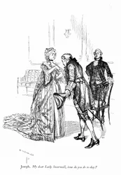 Illustration pour La School for Scandal de Sheridan (gravure)