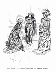 Illustration pour The School for Scandal de Sheridan (gravure)