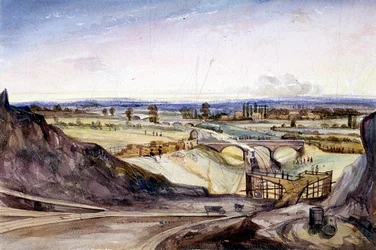 Vue générale de Hampstead, Londres, 1837