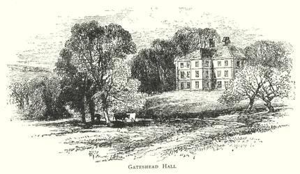 Jane Eyre de Charlotte Bronte : Gateshead Hall (lithographie)
