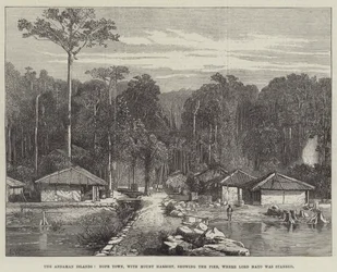 Les îles Andaman, Hope Town, avec le mont Harriet, montrant la jetée où Lord Mayo a été poignardé