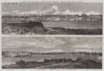 Vue de Victoria, Île de Vancouver, depuis Hospital Point
