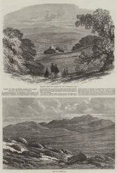 Vues des Highlands écossais près de Balmoral, le rassemblement de Braemar